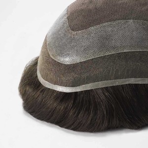 Parrucchino da <span class=keywords><strong>Uomo</strong></span> in Pizzo Francese 100% Capelli Umani 8x10 Pollici, Sistema <span class=keywords><strong>di</strong></span> Sostituzione Capelli Traspirante Newtimes Hair - Product Image 4