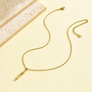 สร้อยคอจี้บาร์เกลียวสแตนเลสทำด้วยมือเครื่องประดับอัญมณีสำหรับเป็นของขวัญ - Product Image 4