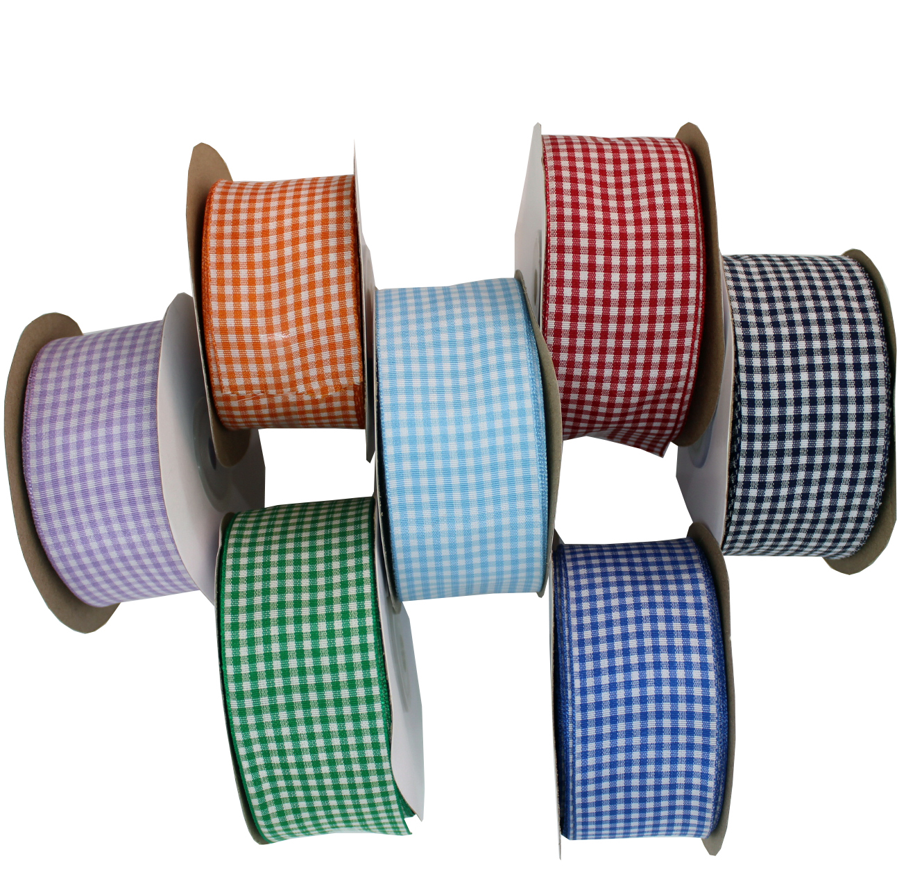 25mm Width Plaid Gingham Ribbon Gift Wrapped Check Ribbon Garment Accessories Color Customized Gift Ribbon
