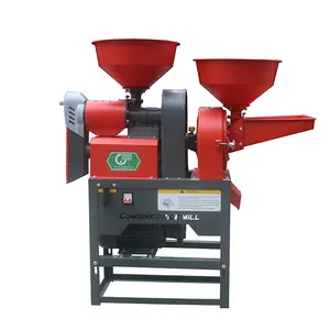 DAWN AGRO Combined Rice Flour Mill Machine 2 in 1 Rice Husk Machinery Rice Screen Spare Parts for Home Use