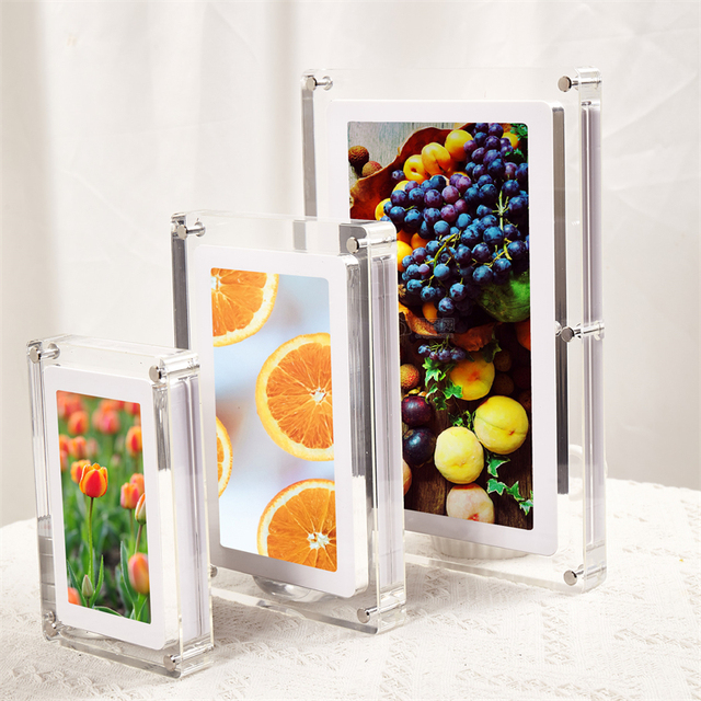 Clear Crystal Acrylic Video Player 5 7 10.1-Inch Digital Photo Frame Acrylic Video Manual Marketing Advertising Machine