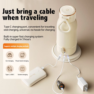 Mini bouilloire <span class=keywords><strong>sans</strong></span> <span class=keywords><strong>fil</strong></span> portable Bouteille d'eau bouillante <span class=keywords><strong>sans</strong></span> <span class=keywords><strong>fil</strong></span> pour les voyages d'affaires ou les voyages Chauffe-biberon en déplacement - Product Image 3