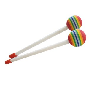 Wholesale Orff Percussion Instrument Rainbow Sponge & <b>Plastic</b> Colorful <b>Drum</b> Hammer Lollipop Drumsticks - Product Image 2