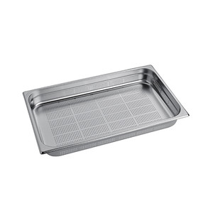 Bandeja perforada de acero inoxidable GN 1/1 para alimentos, 53 × 32.5 × 6.5 h cm, 1287 g, Inox Macel - Product Image 1