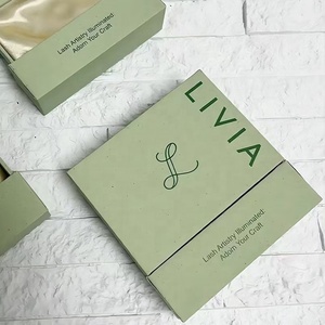 Impression de logo personnalisé Emballage de boîte à bijoux en carton de luxe avec ruban et velours - Product Image 5