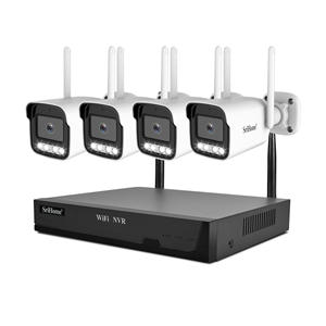 Pour SriHome Wifi Bullet NVR Kit 4CH 8CH 5MP caméra de sécurité enregistrement Audio vidéo alarme de mouvement CCTV avec Vision nocturne colorée - Product Image 1