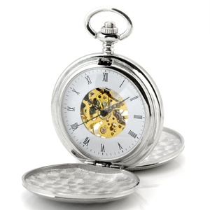 <span class=keywords><strong>Montre</strong></span> de poche mécanique vintage pour <span class=keywords><strong>homme</strong></span>, cadran squelette <span class=keywords><strong>à</strong></span> chiffres romains, double couvercle, <span class=keywords><strong>montre</strong></span> de poche dorée avec chaîne pour un usage quotidien ou un cadeau - Product Image 2