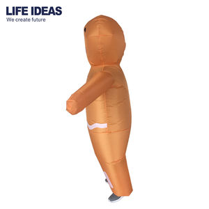 Costume de mascotte de bonhomme en pain d'épices gonflable à prix avantageux pour adulte - Product Image 3