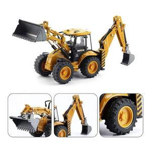 מכירה לוהטת 1:50 סולם סטטי דגם מלא סגסוגת למות יצוק מתכת חופר דגם צעצוע שני-דרך מלגזה דגם - Product Image 5