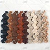 Bundles de cheveux de vague de corps de cheveux de fibre naturelle synthétique à haute température