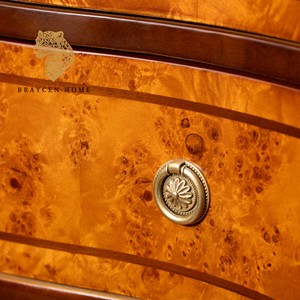 Americana alta cassettiera retrò mobili per la casa intagliati armadietto di stoccaggio in legno massiccio mobile laterale per soggiorno Villa - Product Image 5