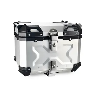 Boîtes-à-l X Design en aluminium, boîte de livraison alimentaire de moto, argent, grande capacité, 45l