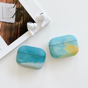 Nouveau produit étui de protection en plastique coque dure PC bâton à eau housse pour écouteurs motif aquarelle étui pour écouteurs pour Airpods Pro - Product Image 4
