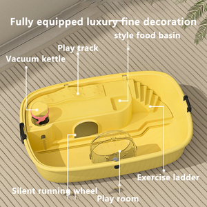 Grande <span class=keywords><strong>cage</strong></span> à hamster en acrylique pour hamsters, <span class=keywords><strong>maison</strong></span> pour animaux de compagnie transparente et durable, habitat pour petits animaux pour hamsters et gerbilles - Product Image 4