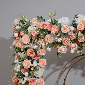 ซุ้มดอกกุหลาบประดิษฐ์สีชมพูส้มแบบใหม่ สำหรับตกแต่งงานขอแต่งงาน งานแต่งงาน และงานอีเว้นท์ต่างๆ - Product Image 3