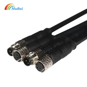 M8 кабельный разъем 3 pin 4 pin 5 6 8 pin мужской женский водонепроницаемый пользовательский m8 сенсорный кабель в сборе m8 кабель