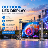 Écran LED extérieur flexible P3.91, étanche IP65, 500x500mm, 7680Hz, haute luminosité, pour scène, résistant à la lumière du soleil