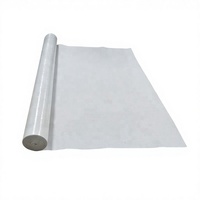 Tissu polaire non tissé 100 % polyester, imperméable, respirant, écologique, de poids moyen, laminé, uni, résistant aux taches, blanc, adhésif