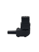 Adaptateur convertisseur CA à angle de 90 degrés, prise femelle C14 3 pôles 320 3 broches, prise mâle C13, 10A 250V, en cuivre et laiton