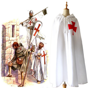Manteau de chevalier templier blanc avec croix rouge SMLXLXXL, costume de cosplay, jeu de rôle, anime - Product Image 1