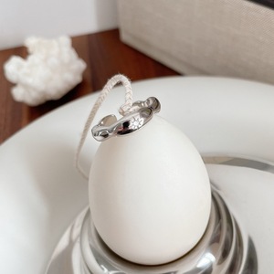 S925 Pure Silver Eight-Pointed <b>Ring</b> with Niche Design Minimalist <b>Open</b> Mouth for Women Versatile and Casual Free Size - Product Image 2