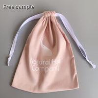 Sac de cheveux en Satin personnalisé avec Logo, sac cadeau en soie, emballage de cheveux, sac de rangement de perruque