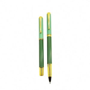 Custom High-Grade Green Metal Rollerball <b>Pen</b> with <b>Multi</b>-<b>Colored</b>/Black Ink 1.0mm Tip Custom Logo for Corporate Gifts Signatures - Product Image 3