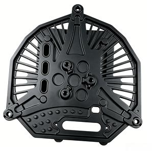Pièces de fixation pour ventilateur de refroidissement industriel, plaque arrière radiante usinée CNC en aluminium moulé sous pression sur mesure - Product Image 2