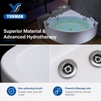 Bañera de Hidromasaje Independiente de Grado Profesional, Color Personalizado OEM, Acrílico, 40 Jets, Portátil, Moderna, para Apartamento o Villa