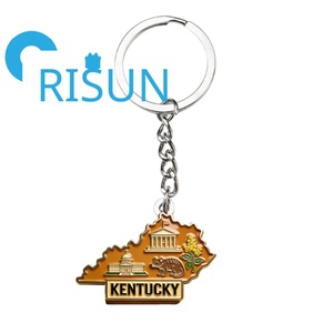 Llavero de Metal Personalizado al por Mayor con Mapa de la Bandera del Estado de <span class=keywords><strong>Kentucky</strong></span>, Estados Unidos, Souvenir de Viaje KY - Product Image 6