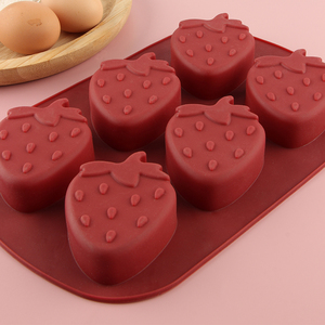 Molde <span class=keywords><strong>Jumbo</strong></span> de silicona de fresa para dulces, pasteles, jabón, chocolate, cubitos de hielo, gelatina, cupcakes - Product Image 6