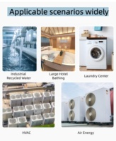 Adoucisseur d'eau commercial pour chaudière avec média filtrant 2000L/heure, système de traitement de l'eau dure, multi-tension (380V/220V/110V)