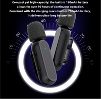 Microphone sans fil LT-08, double micro avec étui de charge pour iPhone et Android, Plug & Play pour le streaming en direct