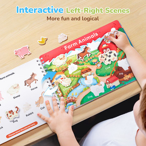 <span class=keywords><strong>Toddler</strong></span> yên tĩnh Cuốn Sách Đầu học tập hoạt động câu đố dán phù hợp với trò chơi đồ chơi trẻ em giáo dục ma thuật băng gỗ bận rộn Sách đồ chơi - Product Image 4