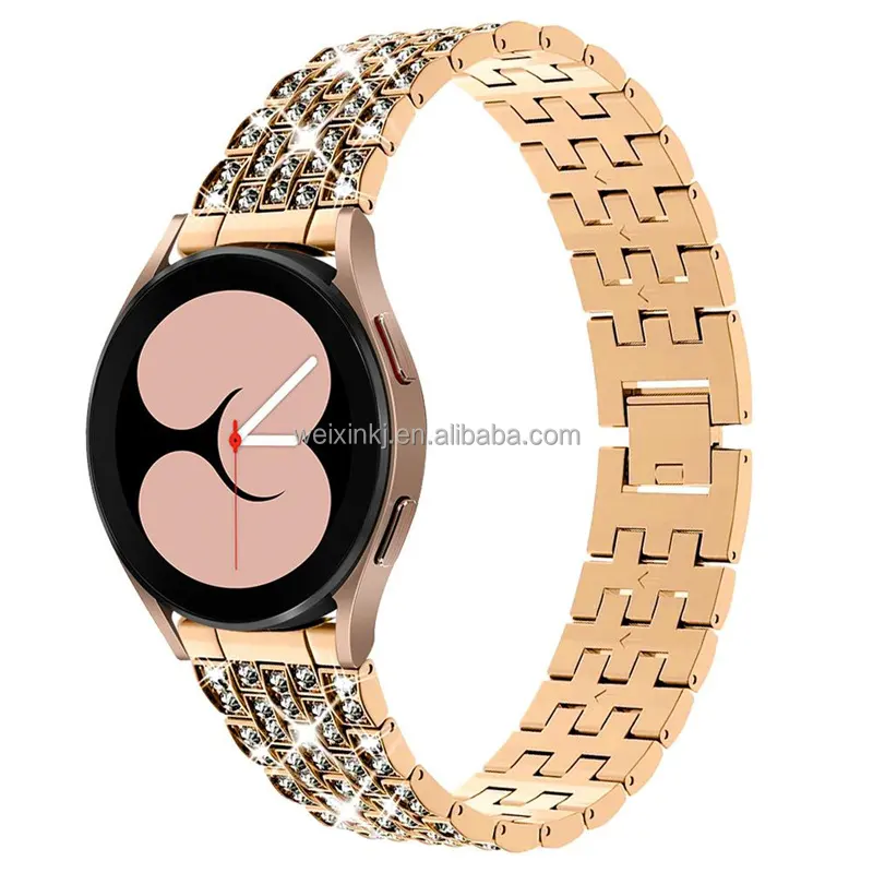 22mm 20mm Metal diamond band For Samsung Galaxy watch 3/4 Active 2 Huawei watch GT2 Ladies Watch Wristband For Amazfit GTR