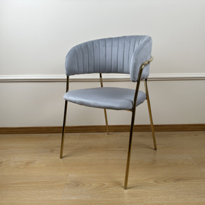 Sedie da Pranzo di Lusso con <span class=keywords><strong>Gambe</strong></span> in Metallo Dorato per Ristoranti Occidentali, Pasticcerie e Sale da Tè, Sedie per Mensa del Personale, Divanetti e Poltrone - Product Image 5