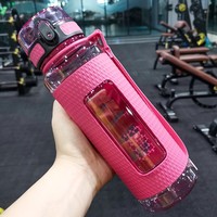 Xhl Plastic Bpa Gratis One Click Flip Wattle Fles Sport Waterfles Toepasbaar Voor Kokend Water Aangepaste Verpakking Aanvaardbaar