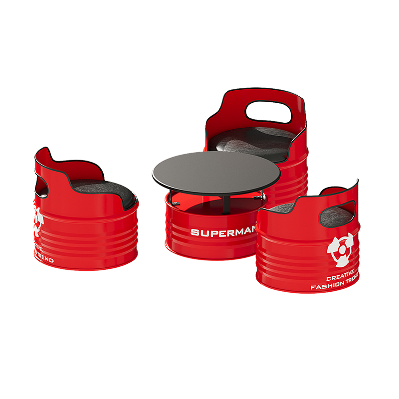Set rosso (1 tavolino 3 divano singolo)