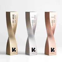 Trophée de récompense annuel de haute qualité, élégant et créatif pour les employés exceptionnels, en métal, fabriqué en Chine, nouvelle collection 2025, marque HDY