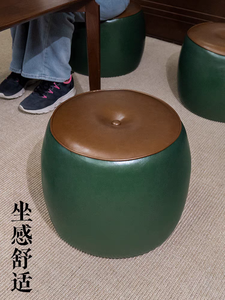 Meubles de salon enfants sac souple <span class=keywords><strong>en</strong></span> cuir gros repose-pieds chaussure d'entrée tabourets ronds et poufs porte <span class=keywords><strong>en</strong></span> <span class=keywords><strong>bois</strong></span> massif petit <span class=keywords><strong>tabouret</strong></span> <span class=keywords><strong>bas</strong></span> - Product Image 6