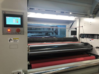 Machine à travailler le bois, machine à plastifier les feuilles d'acrylique haute brillance avec colle PET PUR / ligne de plastification compacte