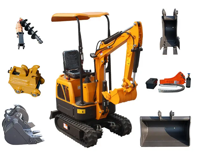 Hot Sale Mini Excavator Hidrolik Crawler 1Ton Kecil Excavator untuk Dijual