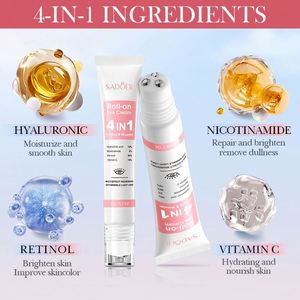 Oem Marque distributeur Crème pour le contour des <span class=keywords><strong>yeux</strong></span> à bille raffermissante et nourrissante à la nicotinamide Sadoer Crème pour l'élimination instantanée des poches des cernes - Product Image 4