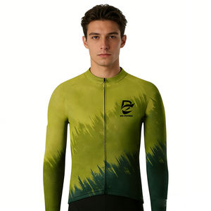 Vêtements de sport de plein air légers et respirants de qualité supérieure, à séchage rapide, coupe ajustée, doux et respirants, maillot de cyclisme à manches longues - Product Image 5