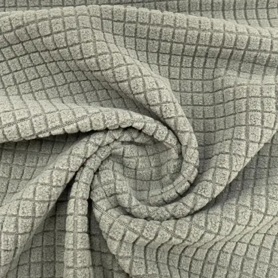 Высококачественная жаккардовая клетчатая флисовая ткань для подкладки курток и свитеров