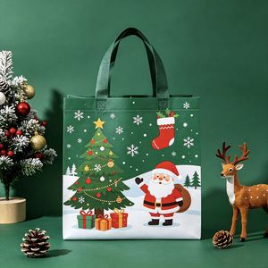 Custom Recyclable Non Woven Shopping <b>Bags</b> with Digital Printing Shoulder Handle High Quality for Christmas Gift Packaging - Product Image 3