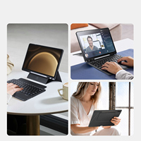 Clavier détachable 2-en-1 pour Samsung Tab S10 Plus, support réglable, 4 angles de vision, porte-stylet, vente en gros