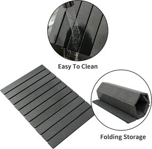 Absorbent Quick Dry <b>Foldable</b> Diatomaceous Earth <b>Bath</b> Mat Non-Slip Eco-Friendly Modern Wave Design for Bathroom Kitchen - Product Image 3