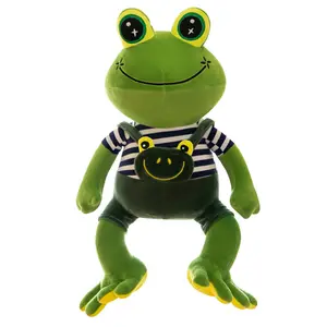 Custom Sleeping Pillow Children Creative Rag Doll Simulated Smiling Couple Strap Frog Soft Plush Toy