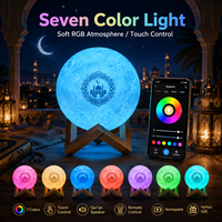 Haut-parleur Coranique Equantu SQ168 avec carte TF 8 Go, 17 langues, 15 récitants, application, télécommande et lumière sept couleurs